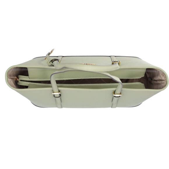 Michael Kors Jet Set Travel Large Top Zip Tote Light Sage Green Leather - Picture 6 of 6